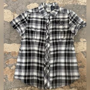 Harley-Davidson Black and White Checkered Shirt